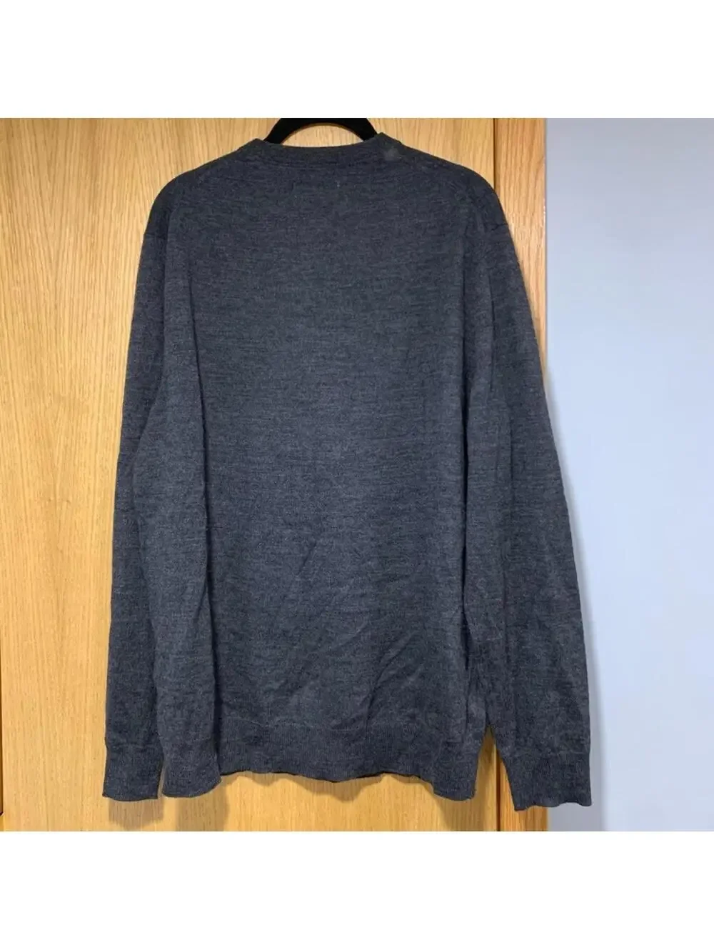 Club Room Grey Merino Wool Blend Crew Neck Sweater - Size Large